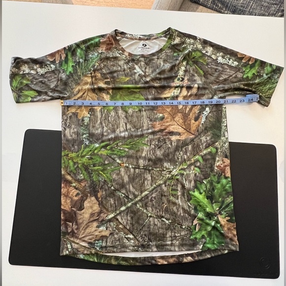 Men’s Mossy Oak No Fly Zone Tech Camo Short Sleeved Shirt Size Medium - Picture 6 of 6
